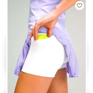 Luxtreme High-Rise Tennis Short 3.5" White Sz8